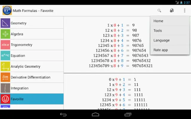 Formulas Free android App screenshot 1